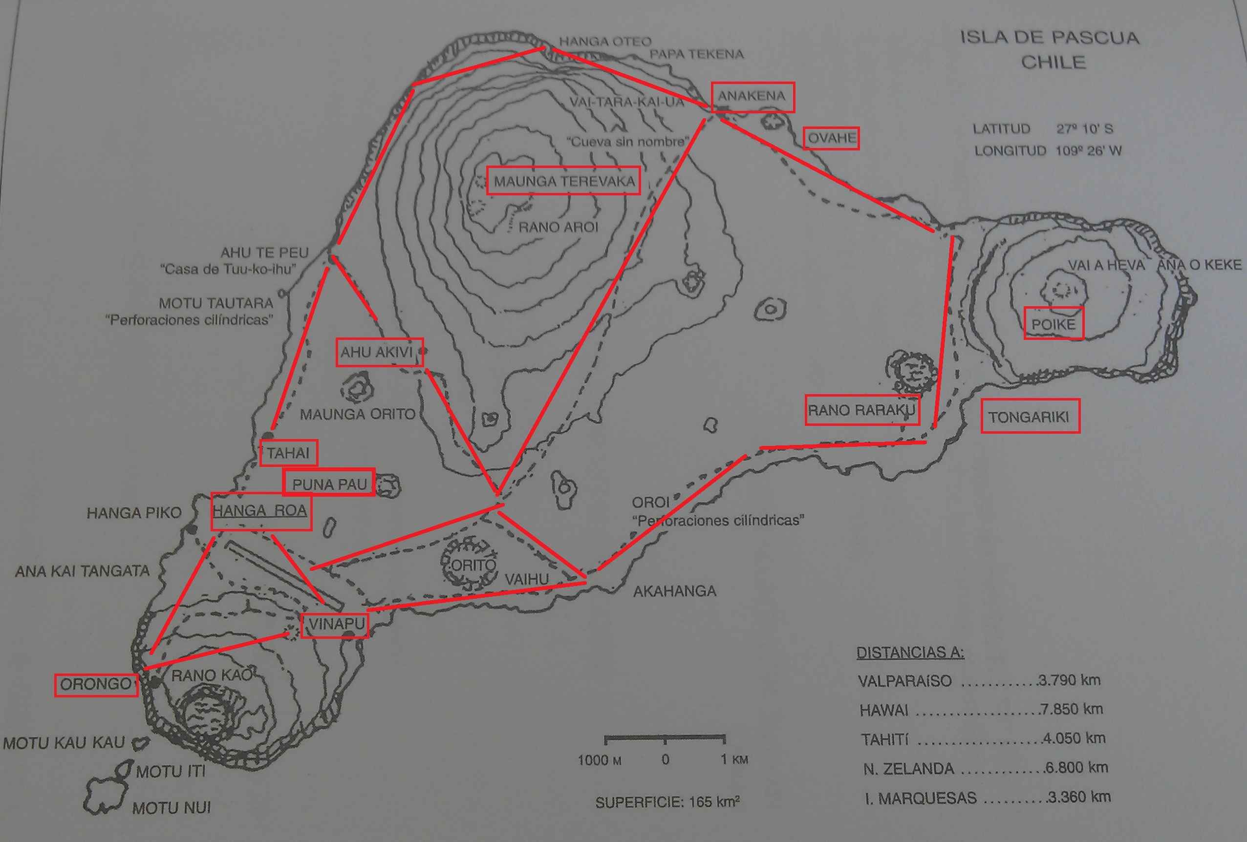 Map of Rapa Nui